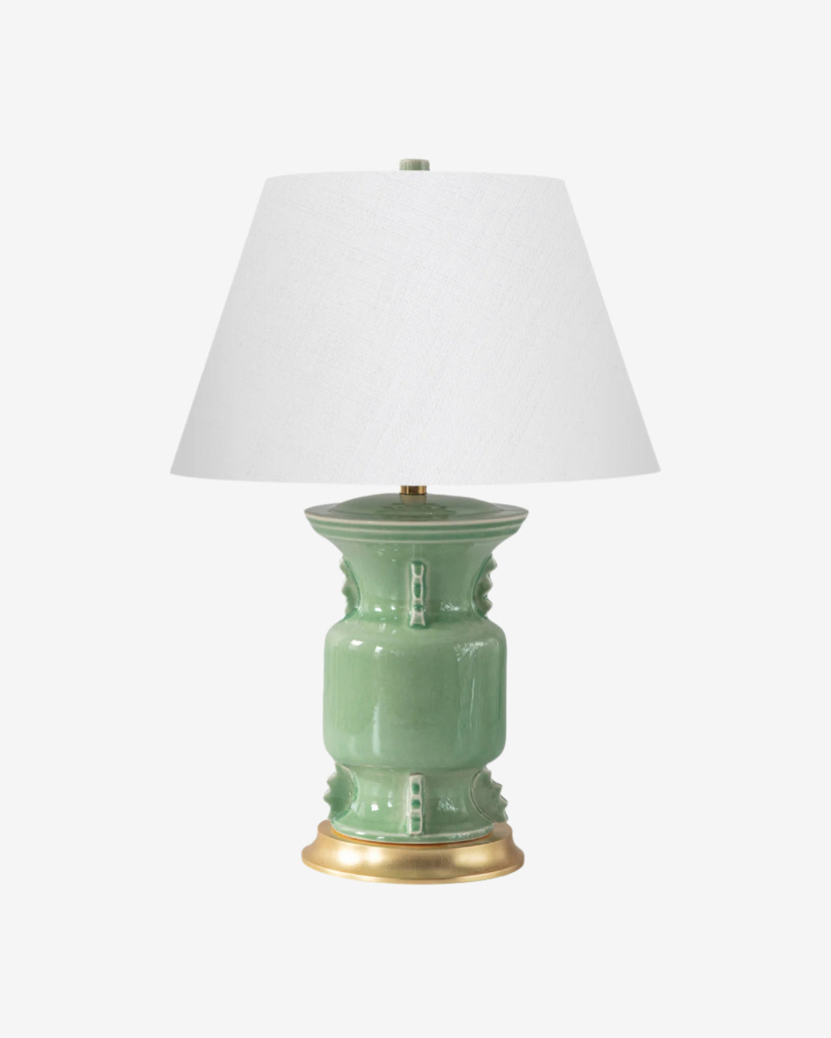 Edamame On a Gold Stand With 14&quot; Empire Shade