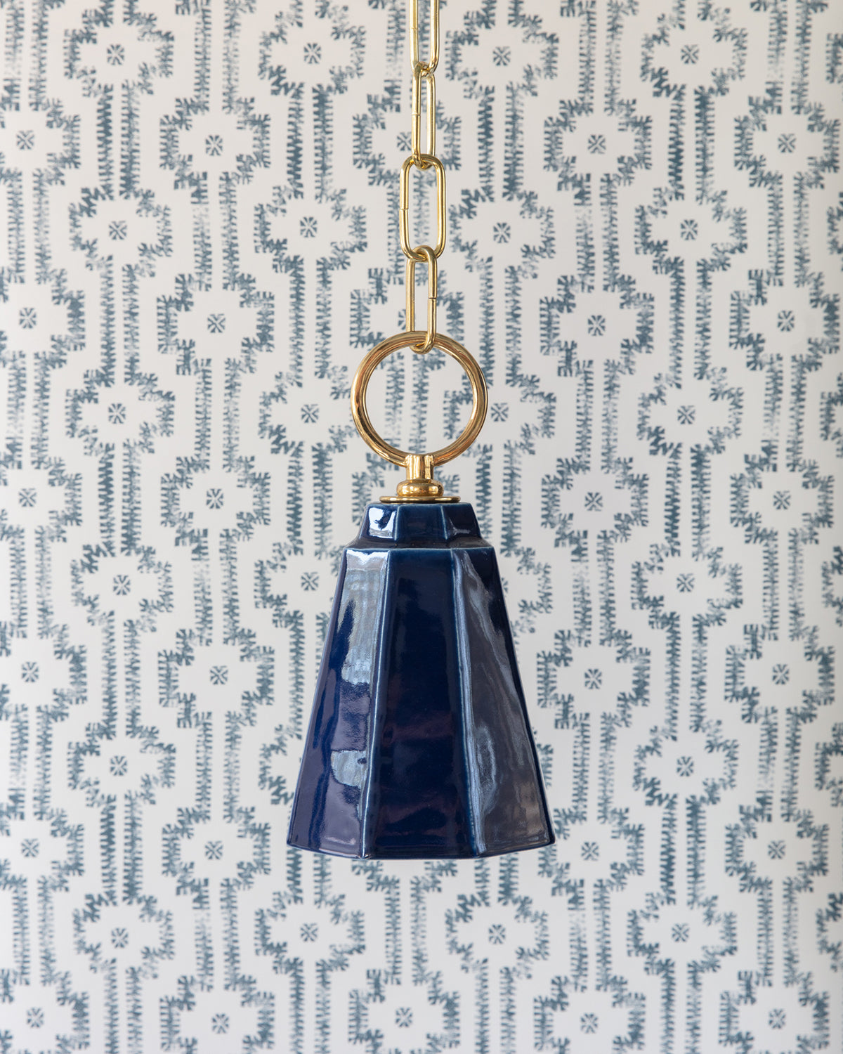 Navy with Polished Brass