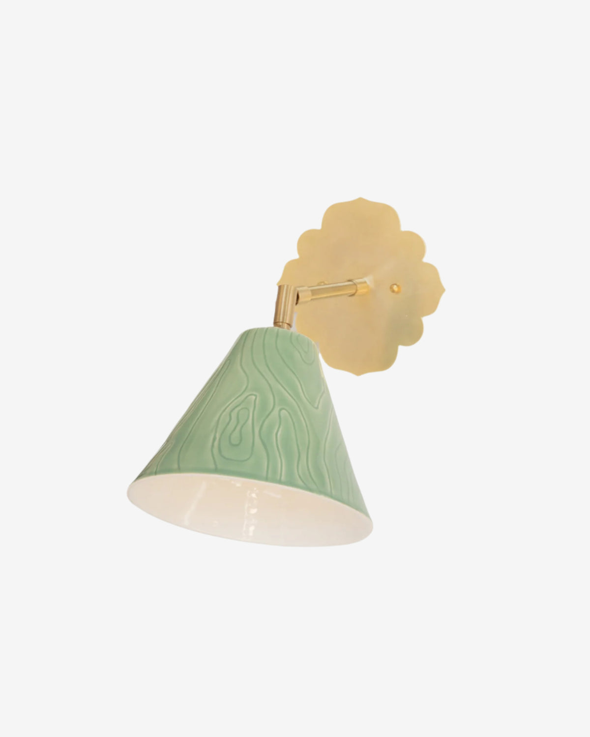Edamame Faux Bois with Hewn Brass