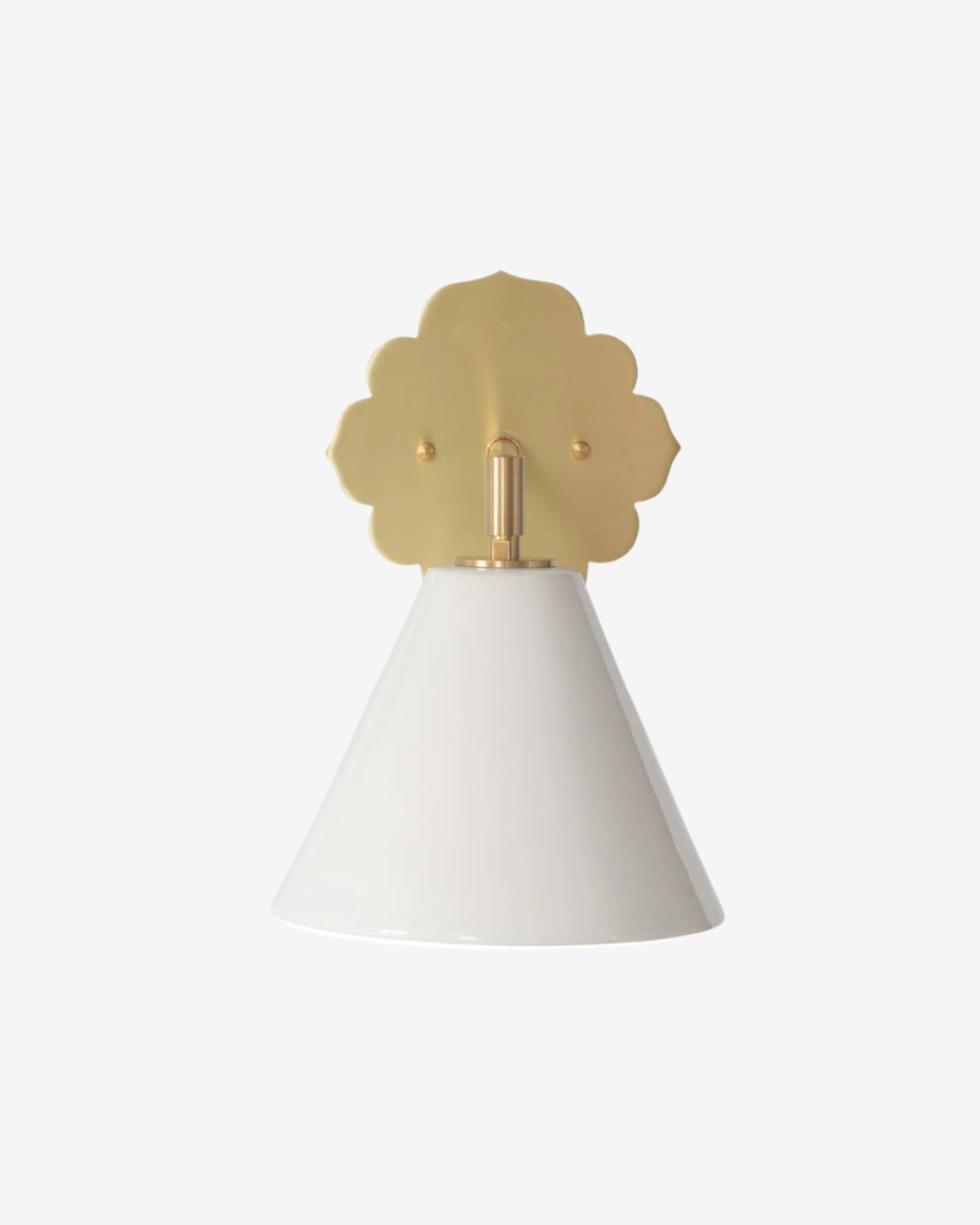 White With Hewn Brass