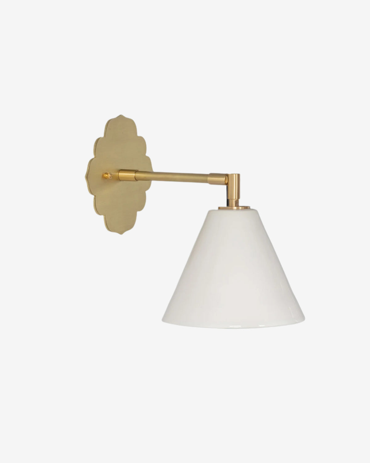 White With Hewn Brass