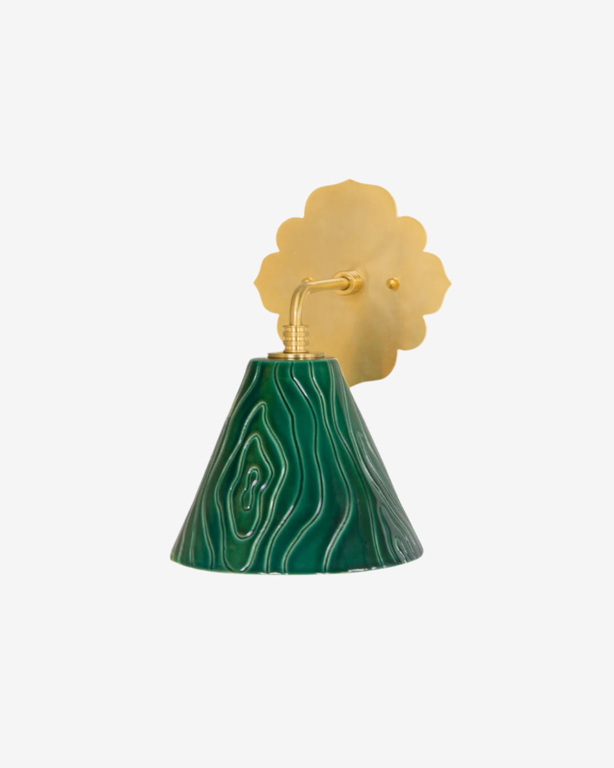 Lagoon Faux Bois with Hewn Brass