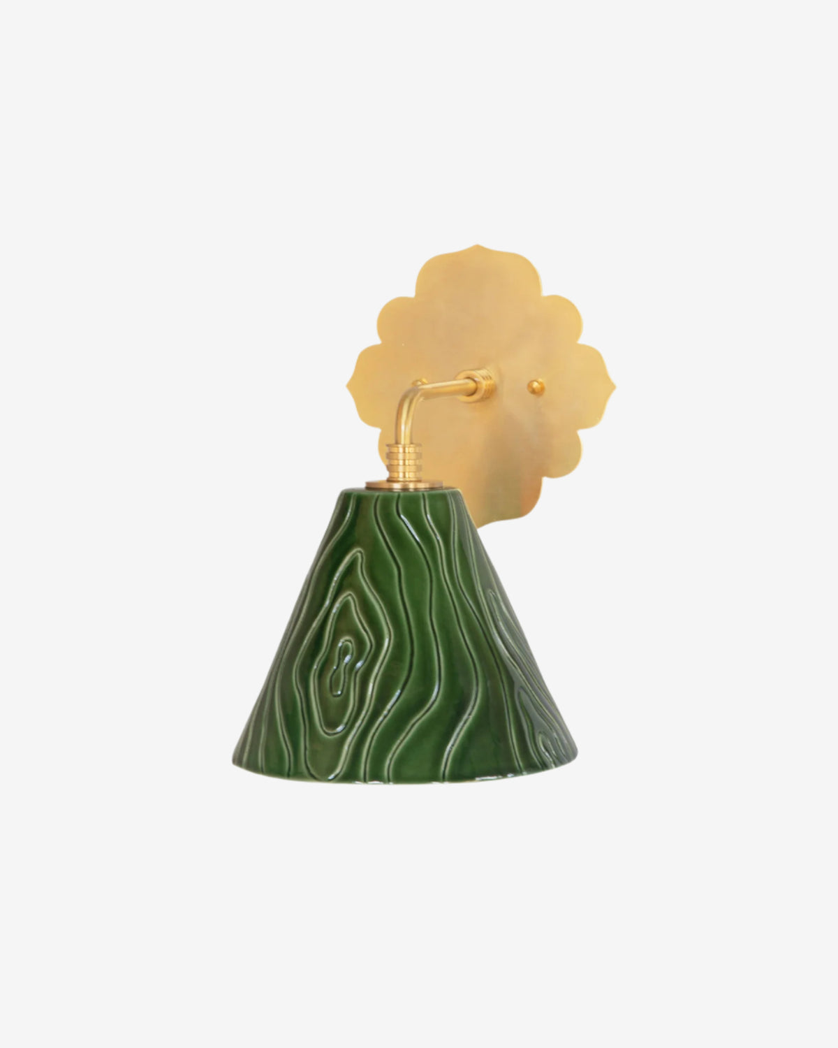 Thyme Faux Bois with Hewn Brass