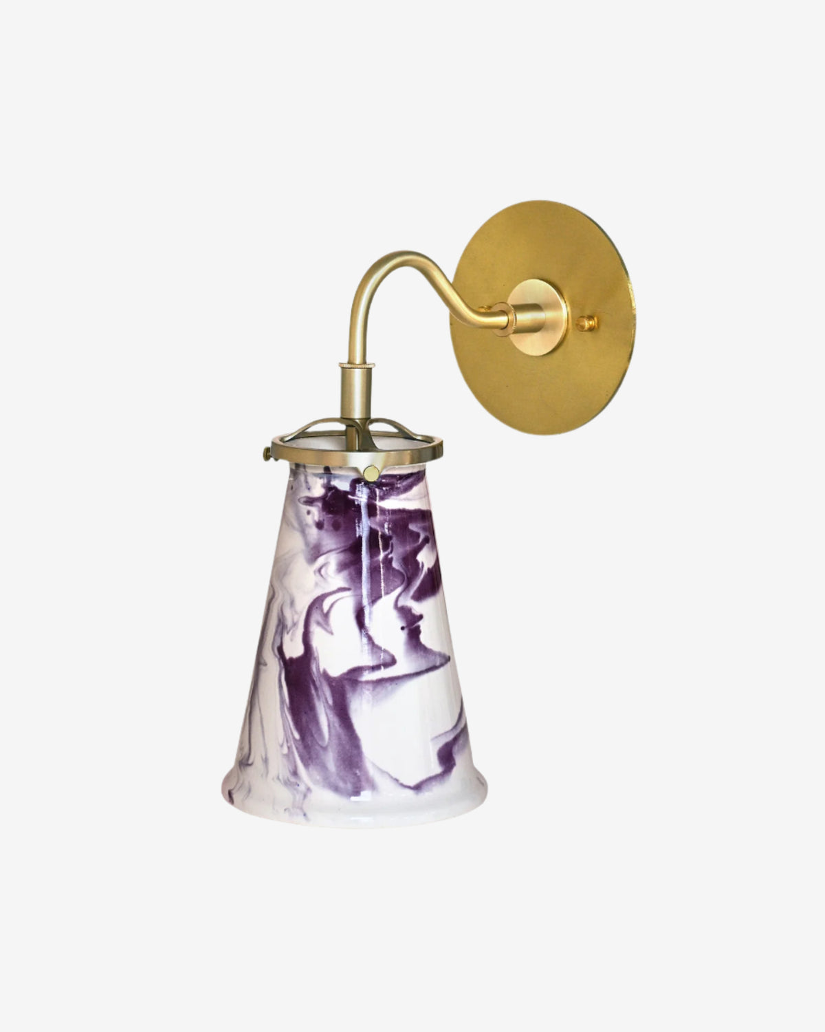Marbleized Aubergine with Hewn Brass