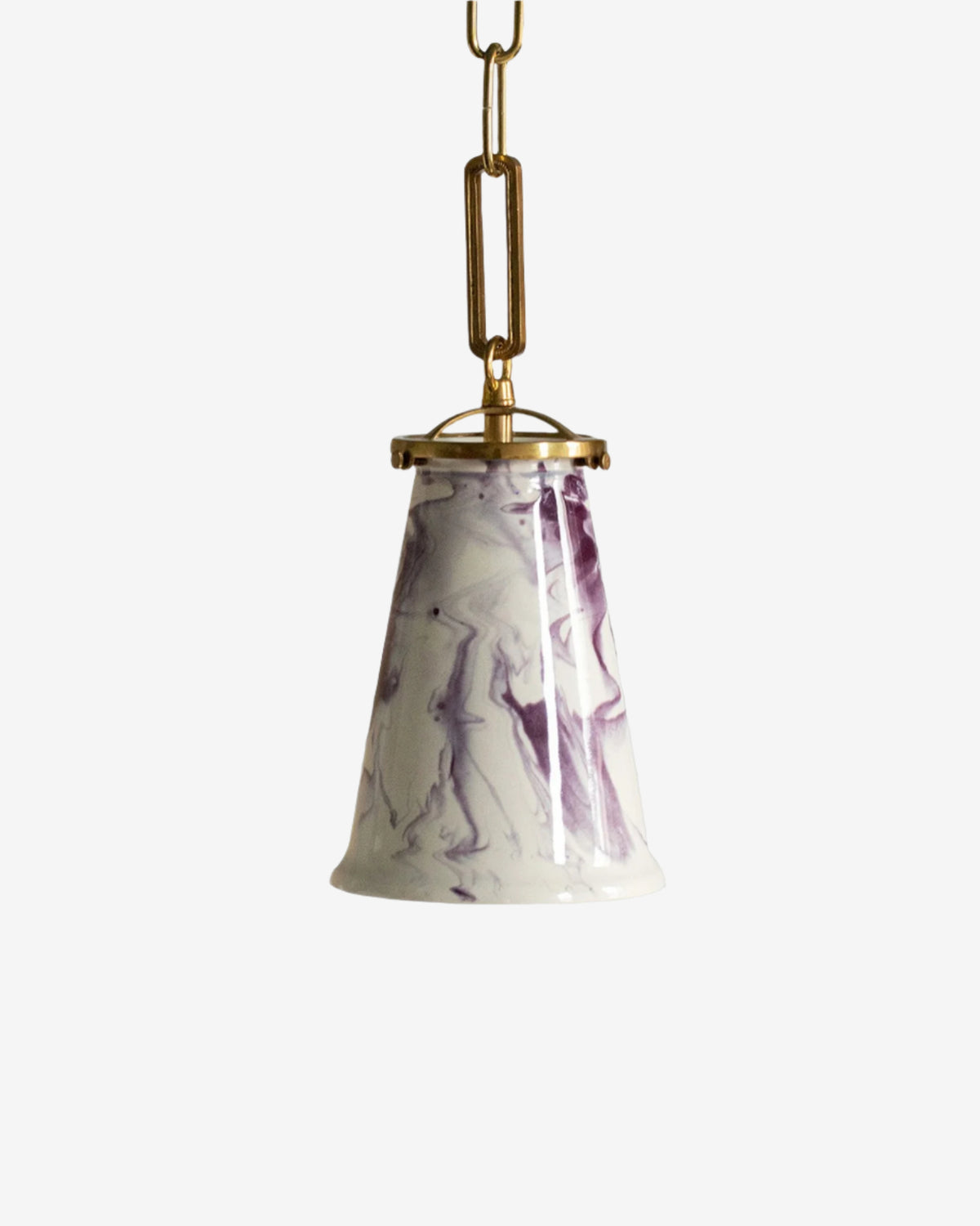 Marbleized Aubergine with Hewn Brass