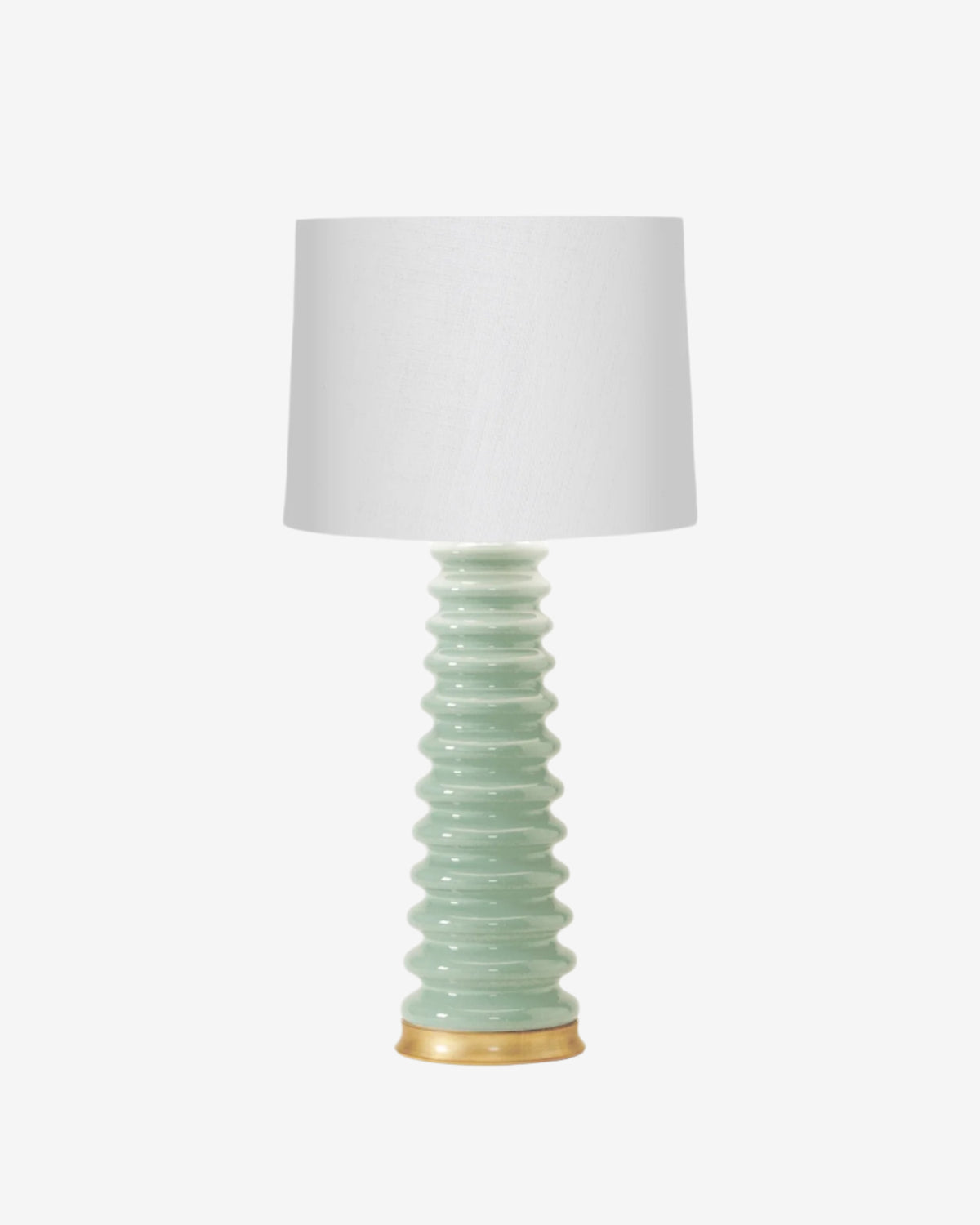 Blue Celadon on Gold Stand with 16&quot; Drum